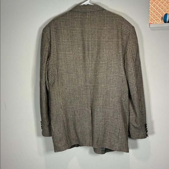 Saville Row Varsity Club Vintage 100% Wool Checkered Blazer - Picture 7 of 9